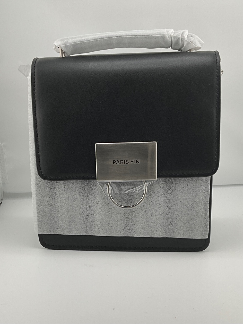 #R42 BNIB Paris Yin’s Joanne Luxury Designer Black Leather Bag — Canadian Grown!